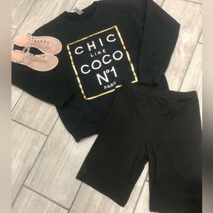Chic Like Coco Sweatshirt Black